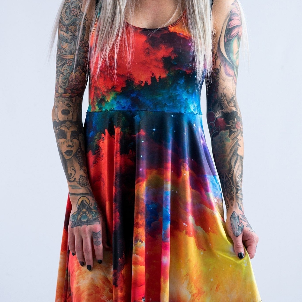 Galaxy Flowy racerback dress